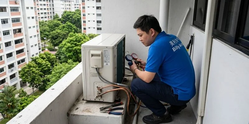 Electrical wiring diagram showing aircon isolator switch position in circuit from distribution board to outdoor unit