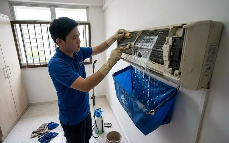 Comparison of aircon chemical overhaul full dismantle and chemical wash non-dismantle process