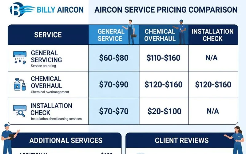 Diagnostic flowchart showing the systematic process Billy Aircon technicians use to identify why an aircon unit is not cooling