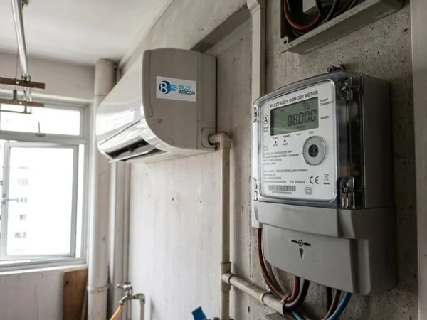 Philips, founder of Billy Aircon, with team members at their office